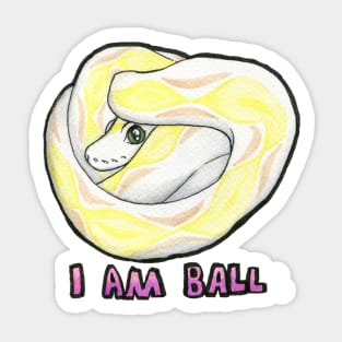 I Am Ball Pastel Python Sticker